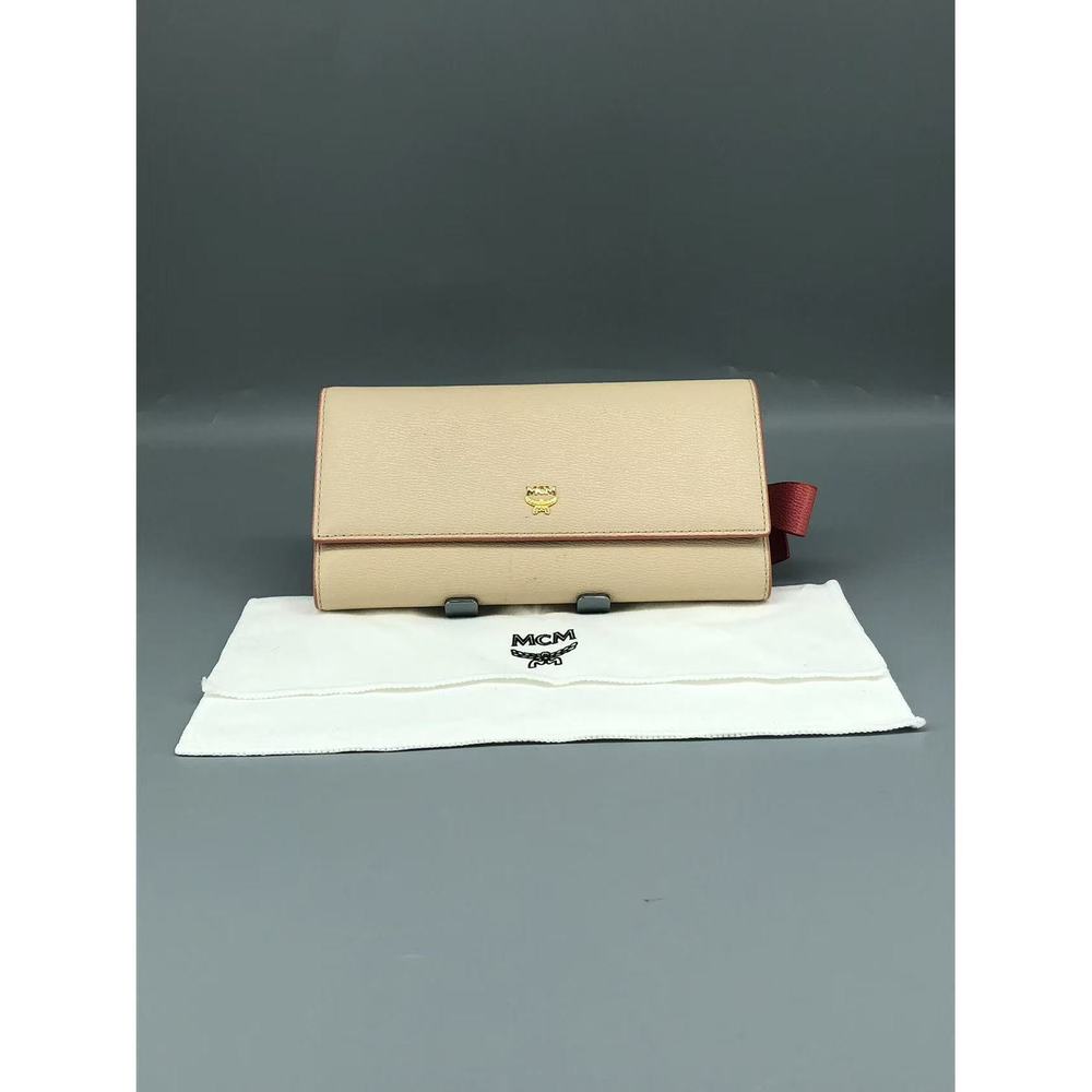 MCM Beige and Red Women's Wallet